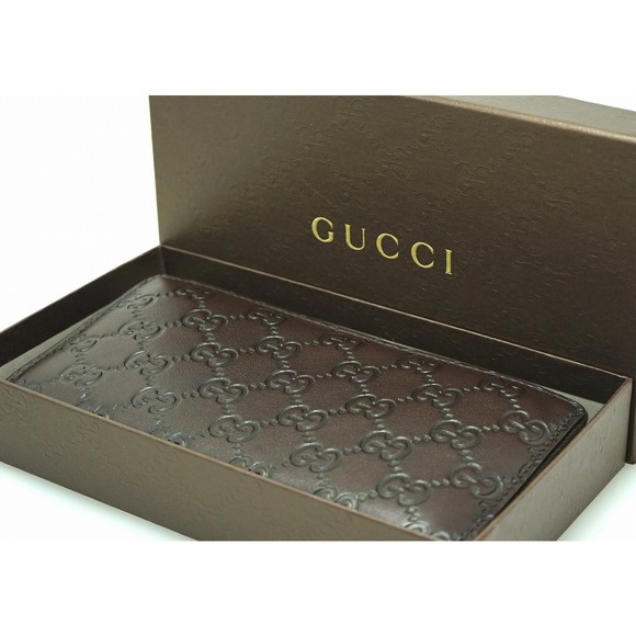 Gucci Guccisima GG Charm Long Wallet Leather Brown - Picture 9 of 9